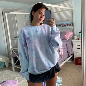 trendy cotton candy crew neck